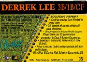 1994 Action Packed #35 Derrek Lee back image