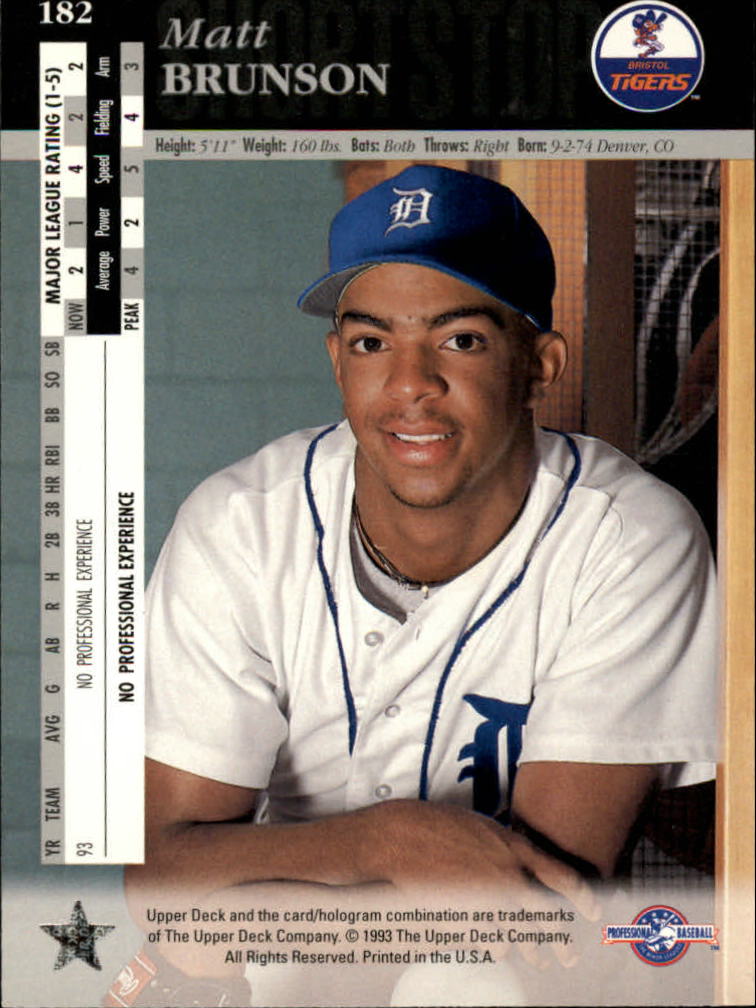 B3711- 1994 Upper Deck Minors Baseball Cards 1-200 -You Pick- 15+ FREE US SHIP - Picture 345 of 377