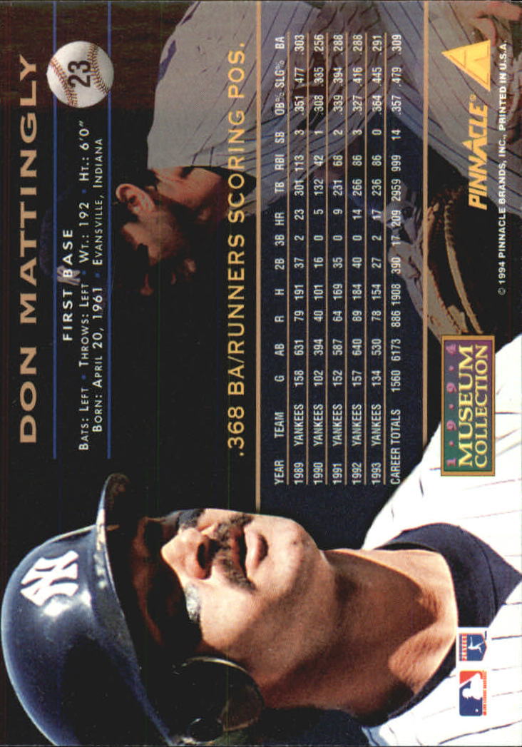 A6825- 1994 Pinnacle Museum Baseball Cards 1-250 -You Pick- 15+ FREE US SHIP - Picture 31 of 432
