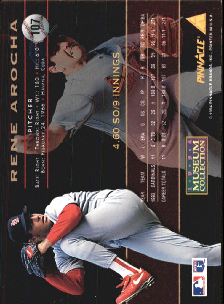A6825- 1994 Pinnacle Museum Baseball Cards 1-250 -You Pick- 15+ FREE US SHIP - Picture 173 of 432