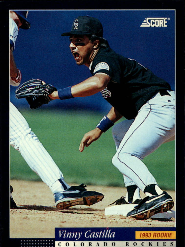 Vinny Castilla Signed 1992 Score Baseball Card - Atlanta Braves