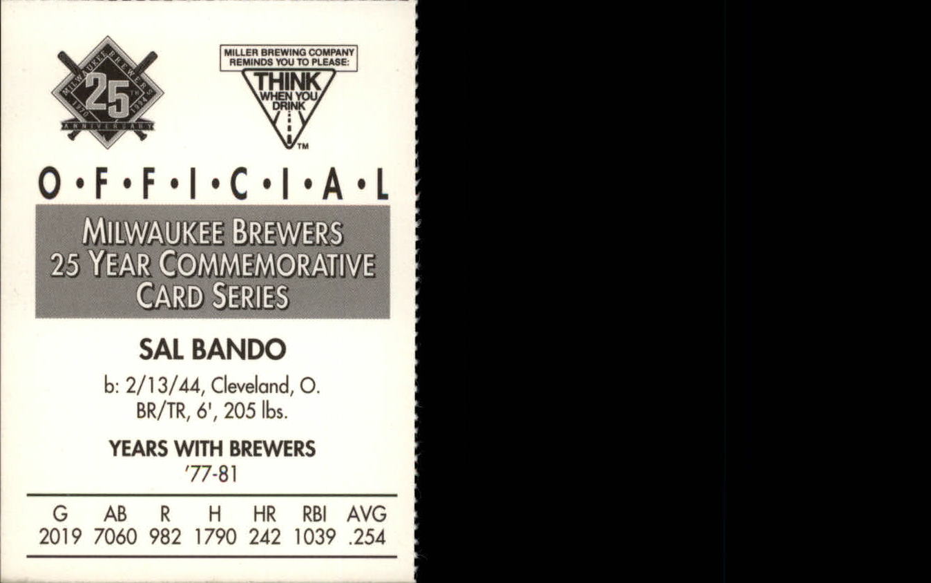 Tarjetas BB B6123- 1994 Brewers Miller Brewing 1-376 -Tú eliges- 15+ ENVÍO GRATUITO A EE. UU. - Imagen 13 de 346