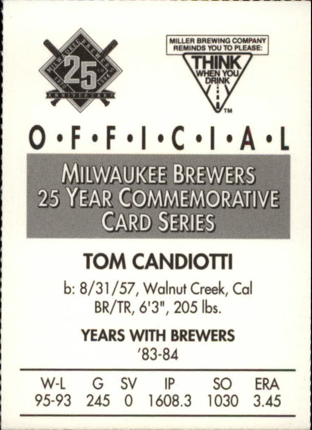 Tarjetas BB B6123- 1994 Brewers Miller Brewing 1-376 -Tú eliges- 15+ ENVÍO GRATUITO A EE. UU. - Imagen 23 de 346
