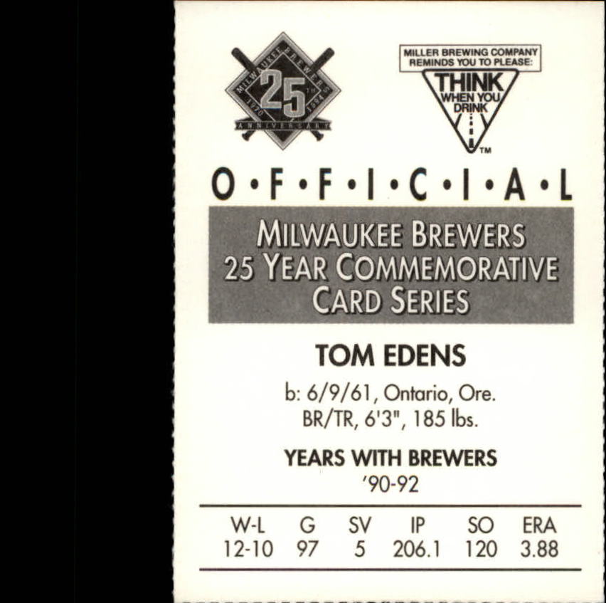 Tarjetas BB B6123- 1994 Brewers Miller Brewing 1-376 -Tú eliges- 15+ ENVÍO GRATUITO A EE. UU. - Imagen 37 de 346