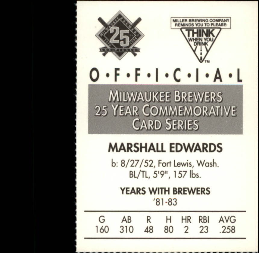 Tarjetas BB B6123- 1994 Brewers Miller Brewing 1-376 -Tú eliges- 15+ ENVÍO GRATUITO A EE. UU. - Imagen 39 de 346