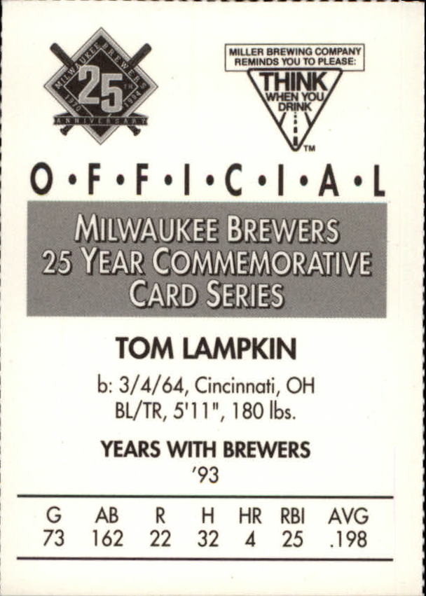 Tarjetas BB B6123- 1994 Brewers Miller Brewing 1-376 -Tú eliges- 15+ ENVÍO GRATUITO A EE. UU. - Imagen 94 de 346