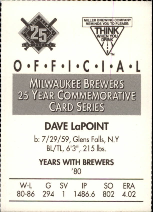 Tarjetas BB B6123- 1994 Brewers Miller Brewing 1-376 -Tú eliges- 15+ ENVÍO GRATUITO A EE. UU. - Imagen 96 de 346