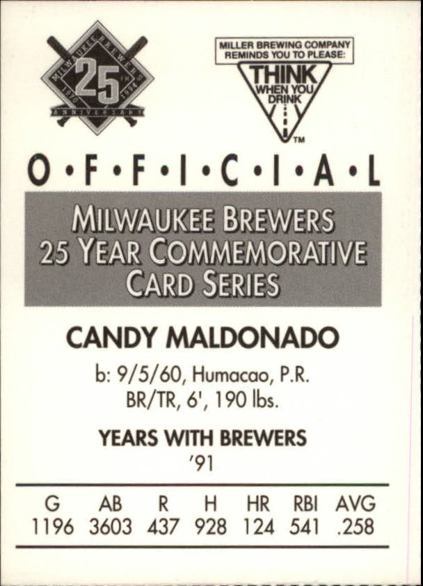 Tarjetas BB B6123- 1994 Brewers Miller Brewing 1-376 -Tú eliges- 15+ ENVÍO GRATUITO A EE. UU. - Imagen 102 de 346