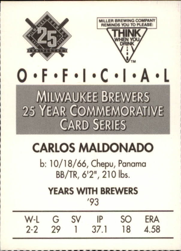Tarjetas BB B6123- 1994 Brewers Miller Brewing 1-376 -Tú eliges- 15+ ENVÍO GRATUITO A EE. UU. - Imagen 104 de 346