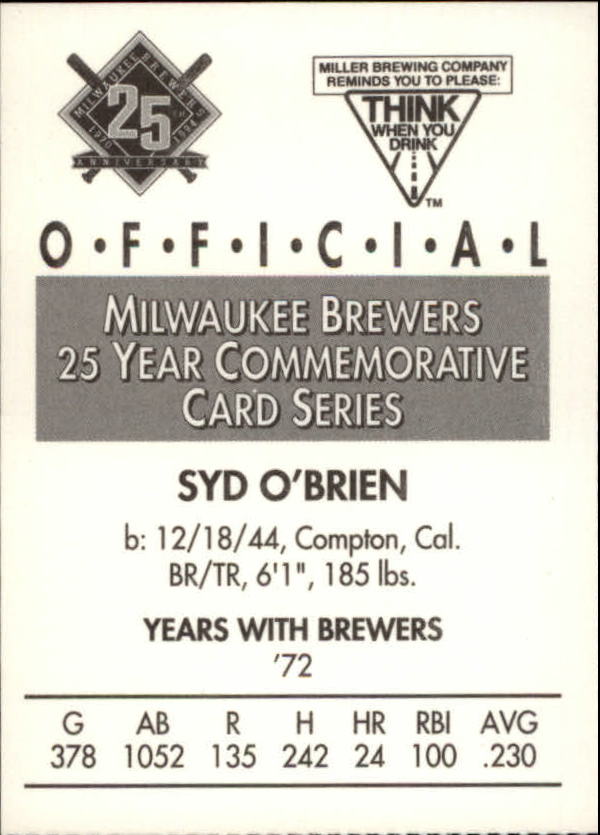 Tarjetas BB B6123- 1994 Brewers Miller Brewing 1-376 -Tú eliges- 15+ ENVÍO GRATUITO A EE. UU. - Imagen 118 de 346