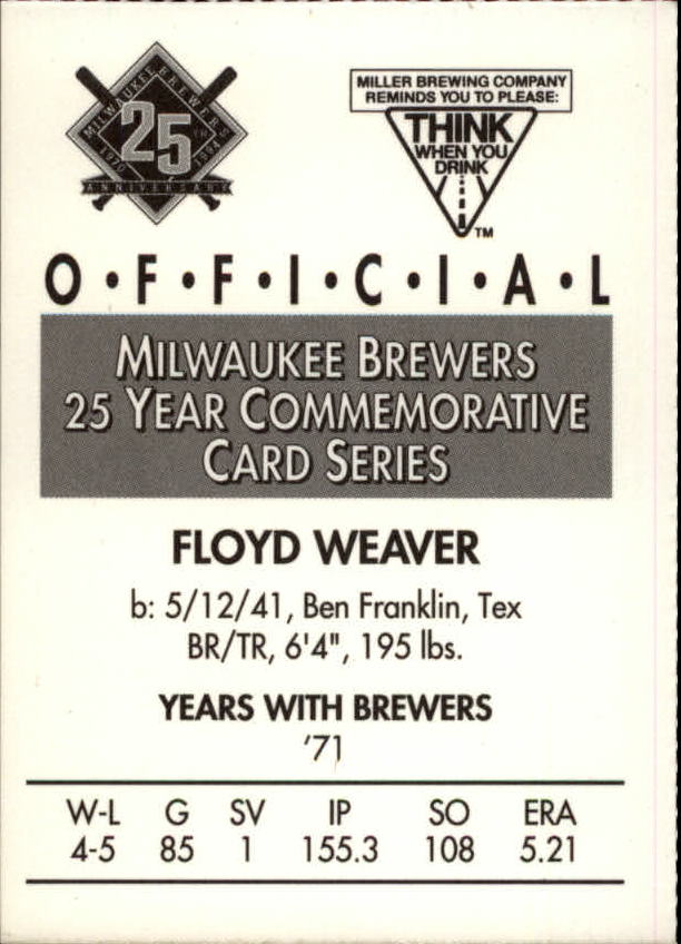 Tarjetas BB B6123- 1994 Brewers Miller Brewing 1-376 -Tú eliges- 15+ ENVÍO GRATUITO A EE. UU. - Imagen 167 de 346