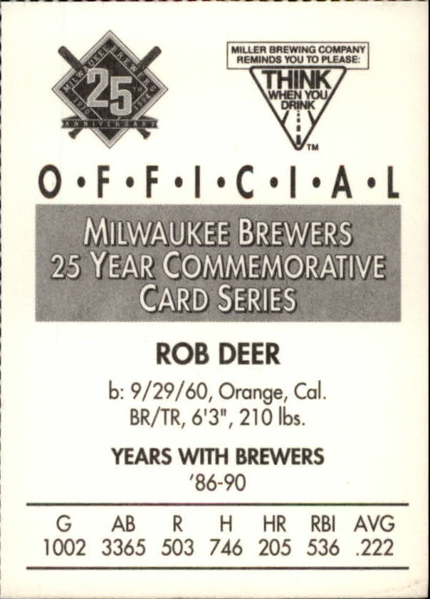 Tarjetas BB B6123- 1994 Brewers Miller Brewing 1-376 -Tú eliges- 15+ ENVÍO GRATUITO A EE. UU. - Imagen 213 de 346
