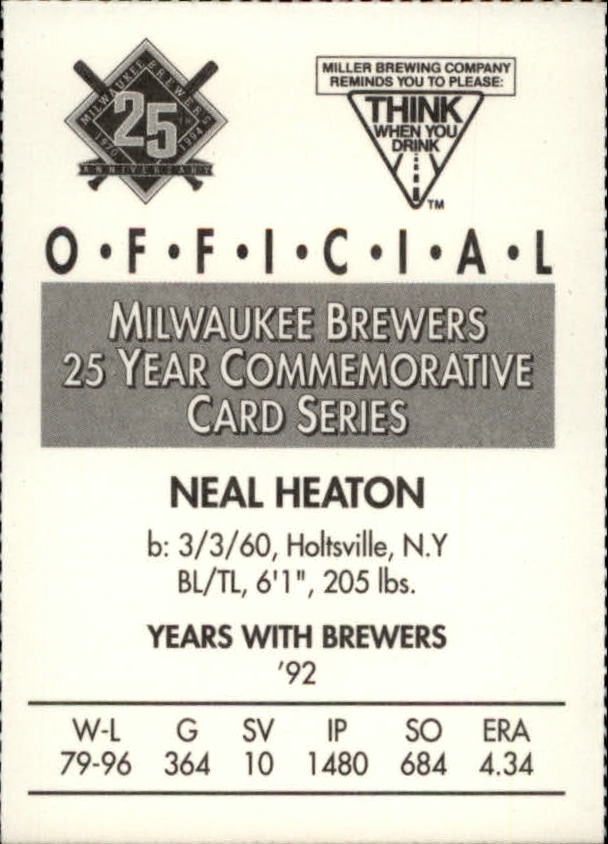 Tarjetas BB B6123- 1994 Brewers Miller Brewing 1-376 -Tú eliges- 15+ ENVÍO GRATUITO A EE. UU. - Imagen 243 de 346
