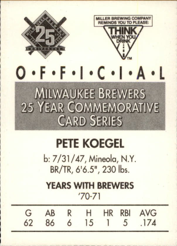Tarjetas BB B6123- 1994 Brewers Miller Brewing 1-376 -Tú eliges- 15+ ENVÍO GRATUITO A EE. UU. - Imagen 263 de 346