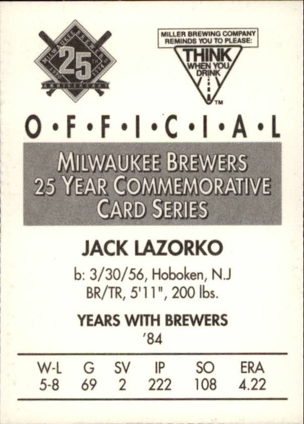 Tarjetas BB B6123- 1994 Brewers Miller Brewing 1-376 -Tú eliges- 15+ ENVÍO GRATUITO A EE. UU. - Imagen 265 de 346