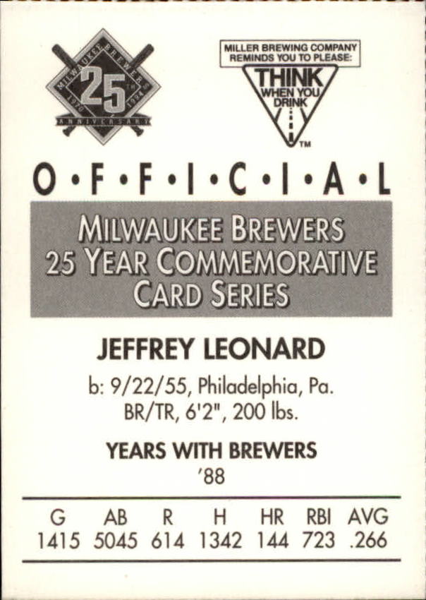 Tarjetas BB B6123- 1994 Brewers Miller Brewing 1-376 -Tú eliges- 15+ ENVÍO GRATUITO A EE. UU. - Imagen 271 de 346