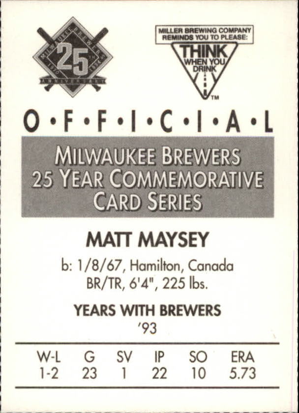 Tarjetas BB B6123- 1994 Brewers Miller Brewing 1-376 -Tú eliges- 15+ ENVÍO GRATUITO A EE. UU. - Imagen 283 de 346