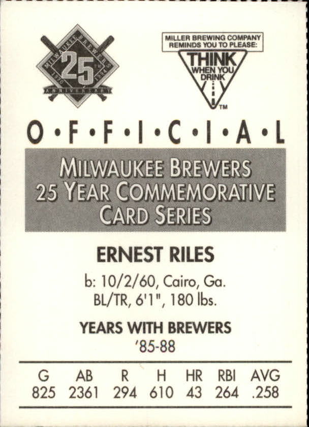 Tarjetas BB B6123- 1994 Brewers Miller Brewing 1-376 -Tú eliges- 15+ ENVÍO GRATUITO A EE. UU. - Imagen 319 de 346