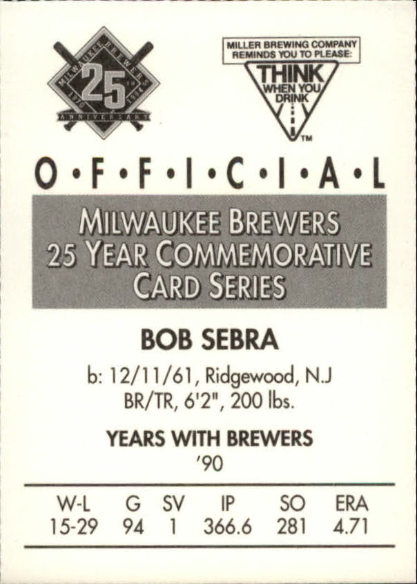 Tarjetas BB B6123- 1994 Brewers Miller Brewing 1-376 -Tú eliges- 15+ ENVÍO GRATUITO A EE. UU. - Imagen 326 de 346