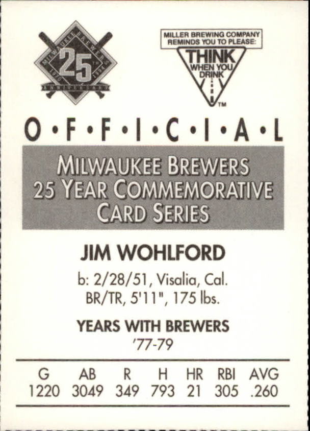 Tarjetas BB B6123- 1994 Brewers Miller Brewing 1-376 -Tú eliges- 15+ ENVÍO GRATUITO A EE. UU. - Imagen 340 de 346