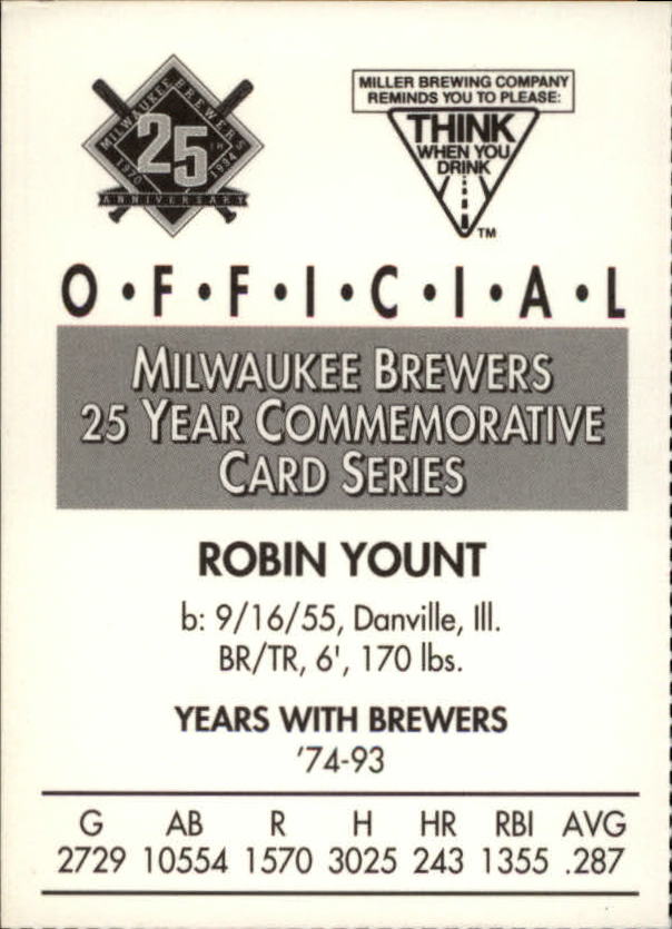 Tarjetas BB B6123- 1994 Brewers Miller Brewing 1-376 -Tú eliges- 15+ ENVÍO GRATUITO A EE. UU. - Imagen 346 de 346