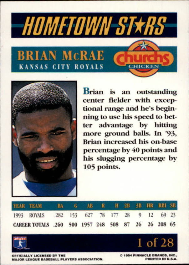 B0467- 1994 Church's Assorted Baseball Cards -You Pick- 15+ FREE US SHIP - Picture 3 of 79