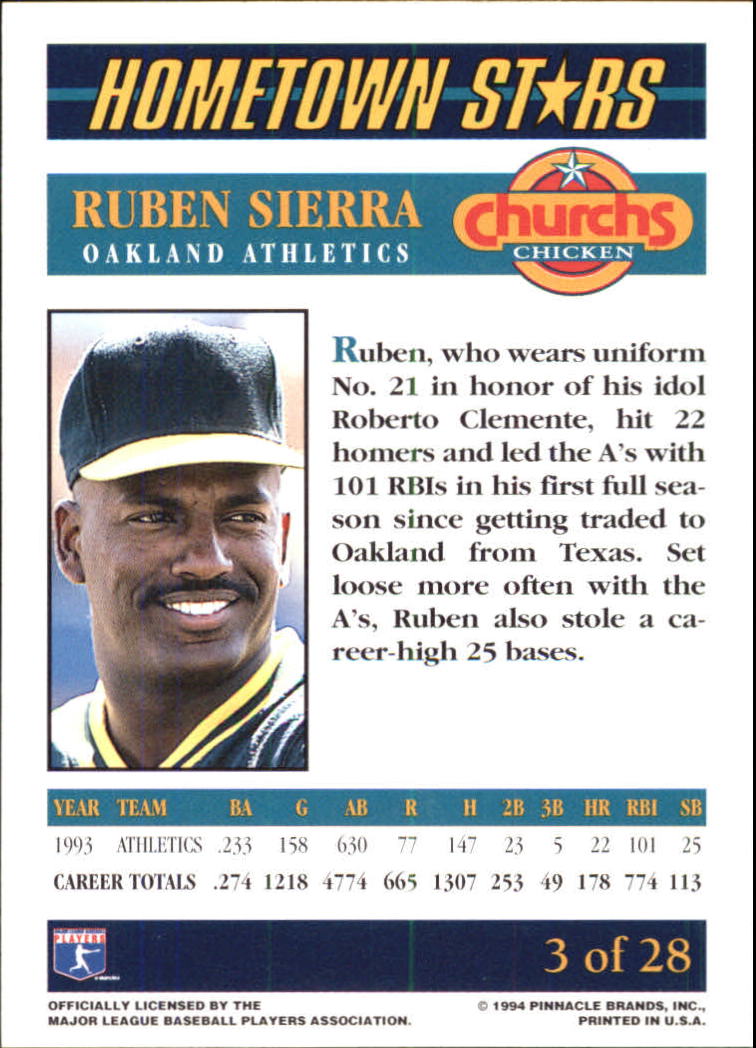 B0467- 1994 Church's Assorted Baseball Cards -You Pick- 15+ FREE US SHIP - Picture 55 of 79