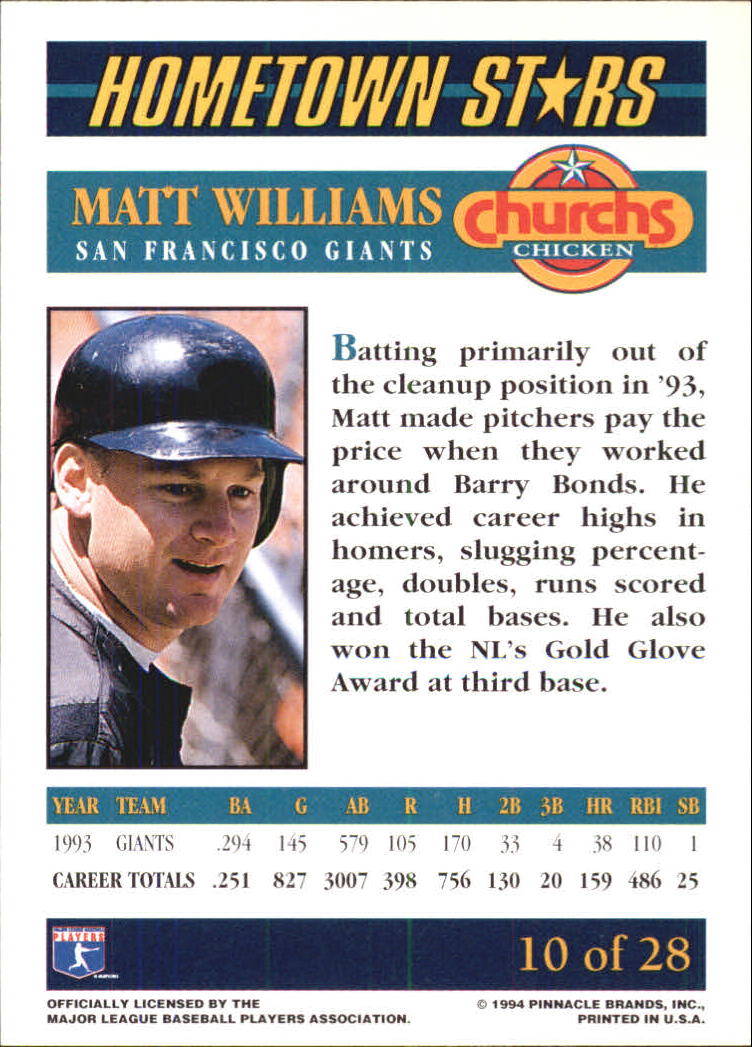 B0467- 1994 Church's Assorted Baseball Cards -You Pick- 15+ FREE US SHIP - Picture 63 of 79