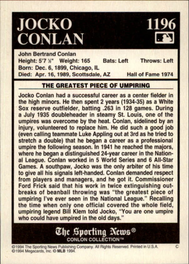 A1235- 1994 Conlon TSN Burgandy BB Cards 1191-1320 - You Pick - 15+ FREE SHIP - Picture 5 of 35