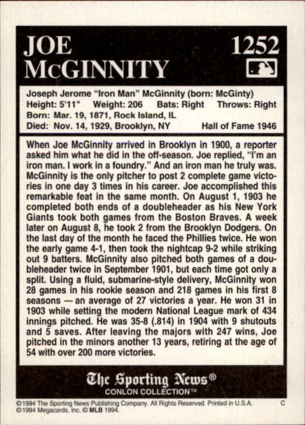 A1235- 1994 Conlon TSN Burgandy BB Cards 1191-1320 - You Pick - 15+ FREE SHIP - Picture 21 of 35