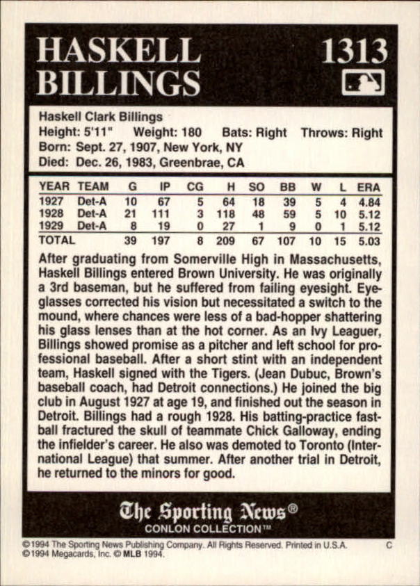 A1235- 1994 Conlon TSN Burgandy BB Cards 1191-1320 - You Pick - 15+ FREE SHIP - Picture 33 of 35