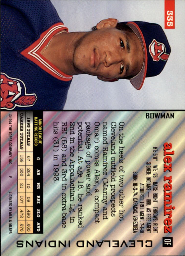 A1084- 1994 Bowman Baseball #s 251-500 +Rookies -You Pick- 15+ FREE US SHIP