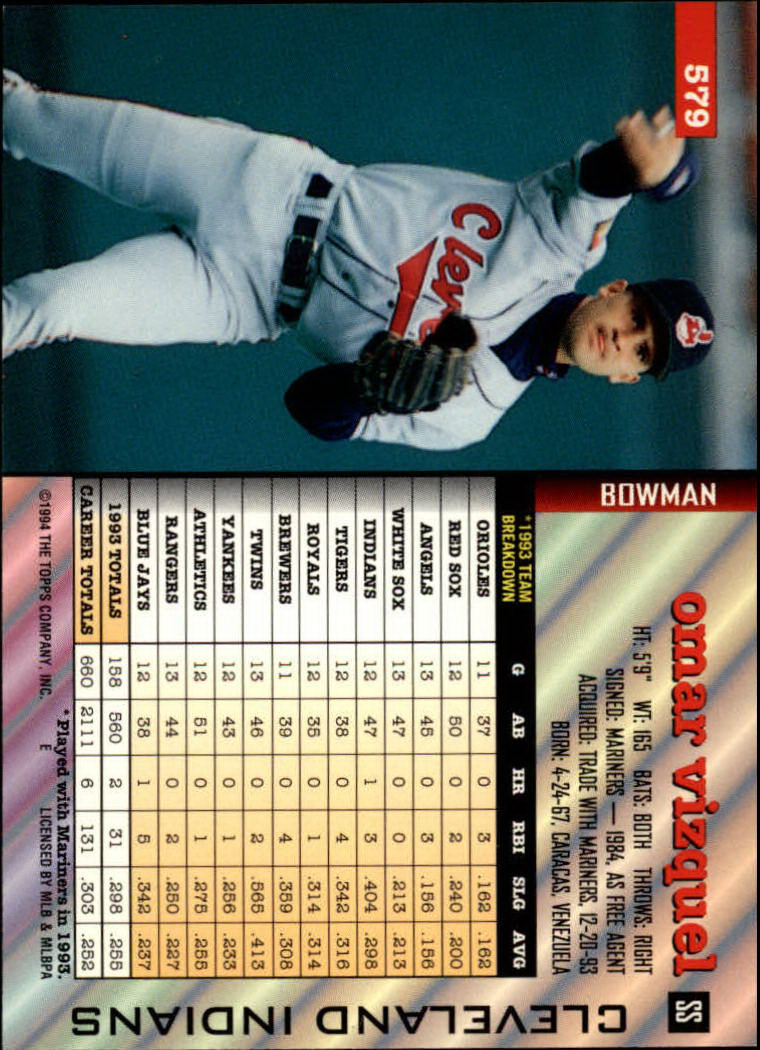 A1084- 1994 Bowman Baseball #s 501-682 +Rookies -You Pick- 15+ FREE US SHIP