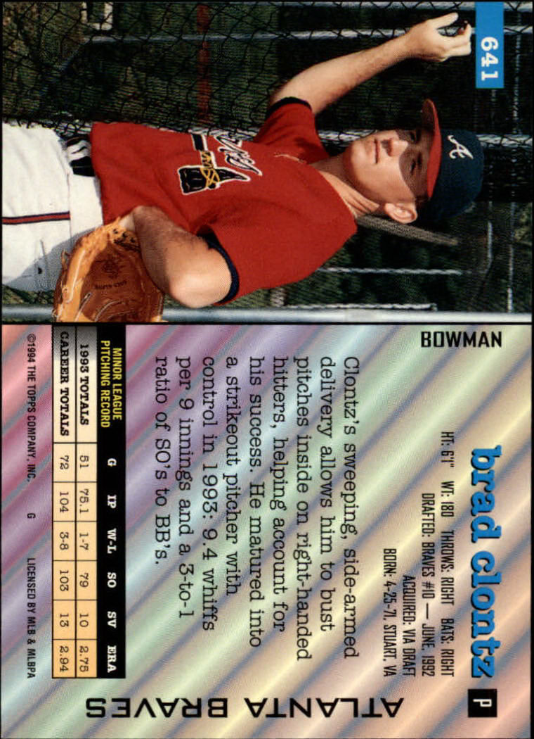 A1084- 1994 Bowman Baseball #s 501-682 +Rookies -You Pick- 15+ FREE US SHIP - Picture 281 of 361