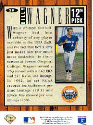 1994 Collector's Choice Silver Signature #29 Billy Wagner back image