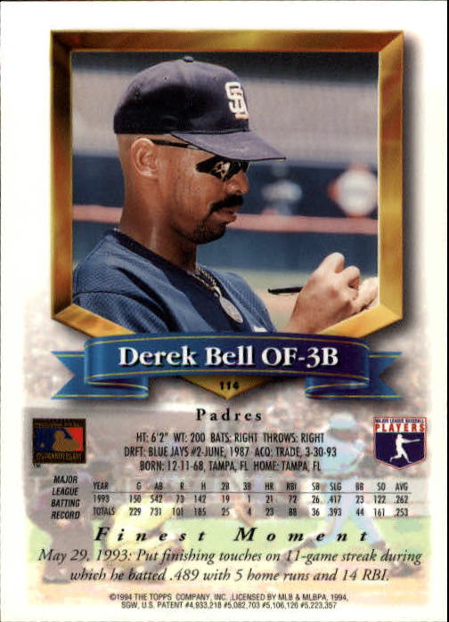 1994 Finest #114 Derek Bell back image
