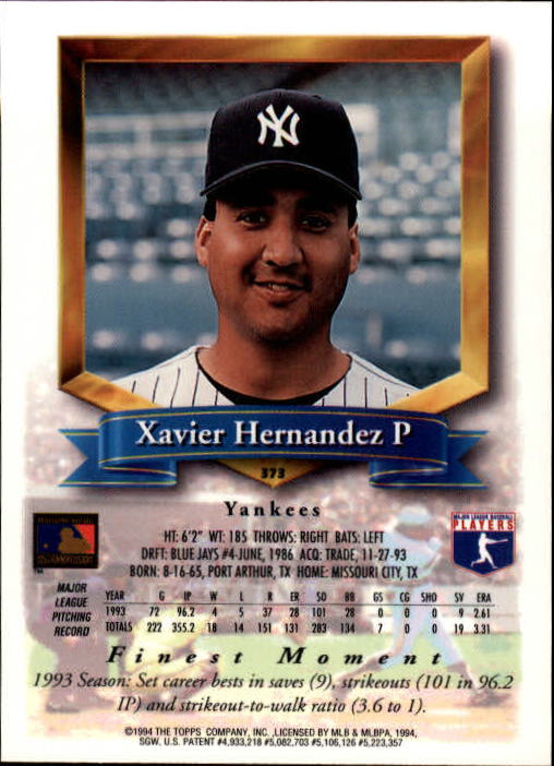 1994 Finest #373 Xavier Hernandez back image