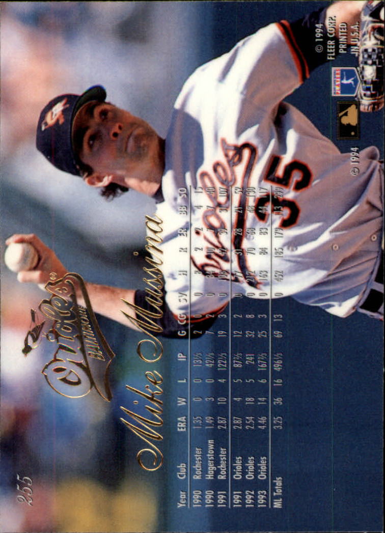 1994 Flair #255 Mike Mussina back image