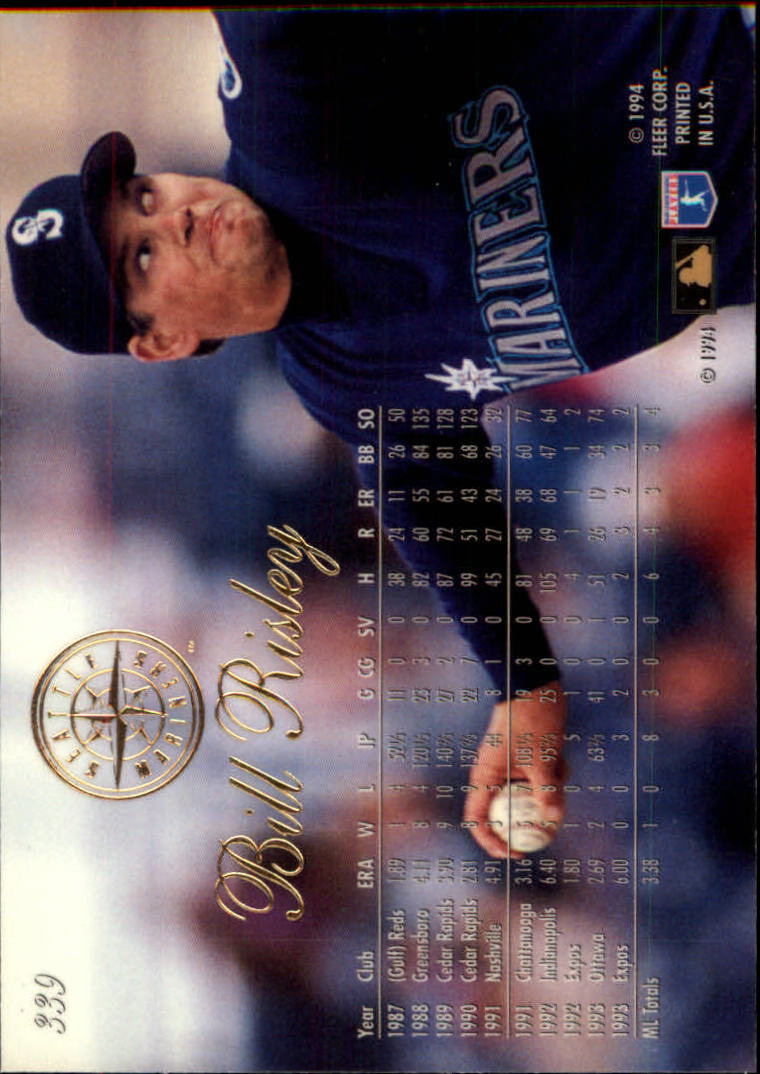 1994 Flair #339 Bill Risley back image