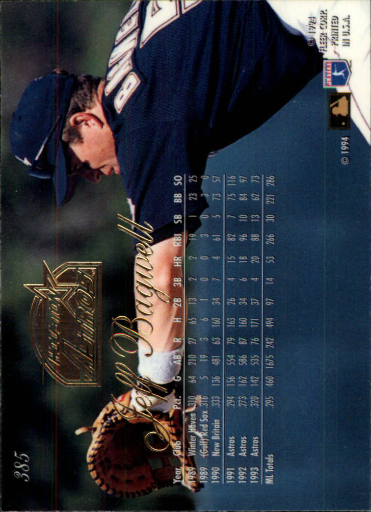 1994 Flair #385 Jeff Bagwell back image