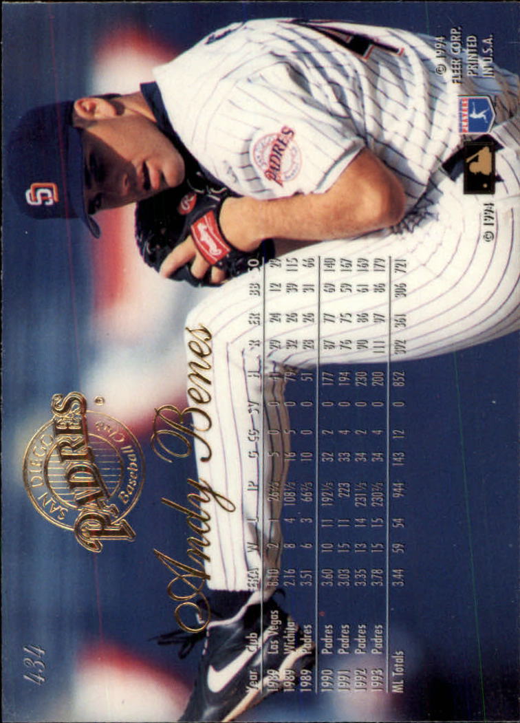 1994 Flair #434 Andy Benes back image