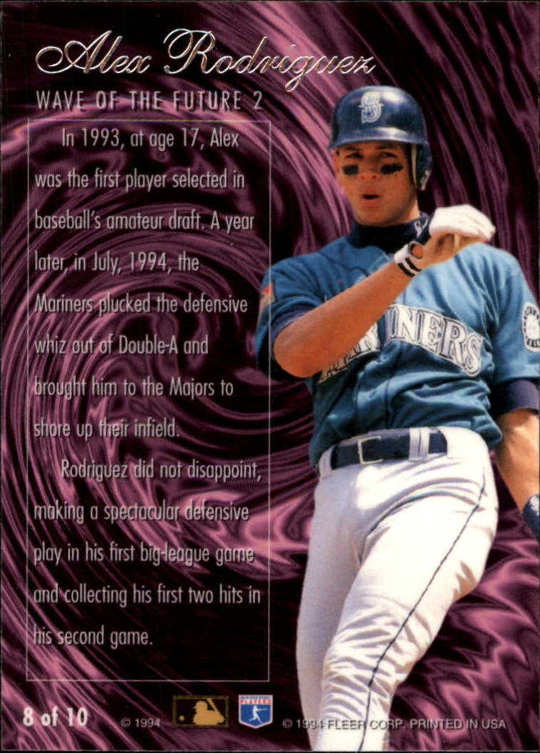 1994 Flair Wave of the Future #B8 Alex Rodriguez back image