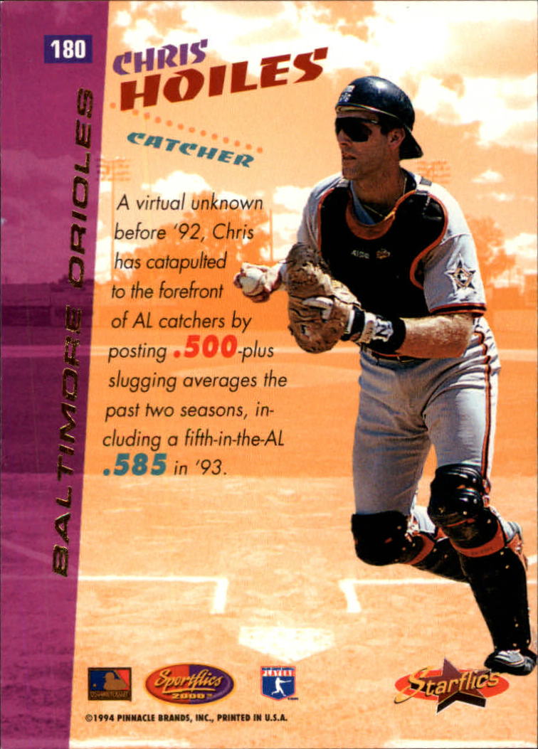 1994 Sportflics #180 Chris Hoiles AS back image