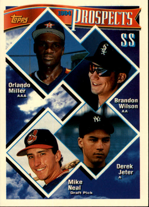 1994 Topps #158 Orlando Miller/Brandon Wilson/Derek Jeter/Mike Neal UER/Jeter AVG should be .270