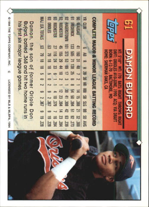 1994 Topps Gold Baseball Singles - You Choose - Picture 39 of 346