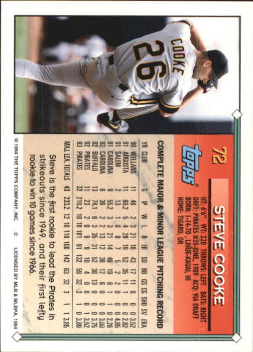 1994 Topps Gold Baseball Singles - You Choose - Picture 47 of 346