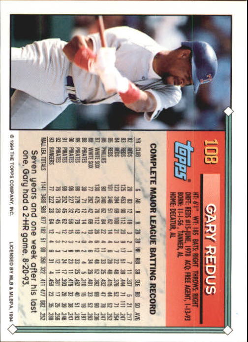 1994 Topps Gold Baseball Singles - You Choose - Picture 71 of 346