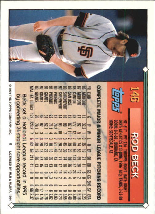 1994 Topps Gold Baseball Singles - You Choose - Picture 91 of 346