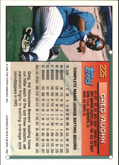 1994 Topps Gold Baseball Singles - You Choose - Picture 134 of 346