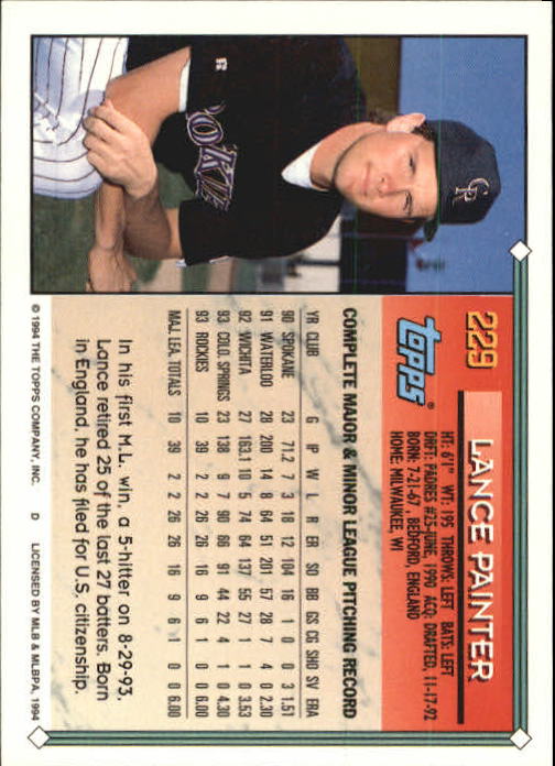 1994 Topps Gold Baseball Singles - You Choose - Picture 138 of 346